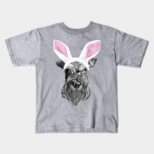 Schnauzer Bunny Kids T-Shirt